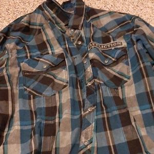 Affliction snap down long sleeve